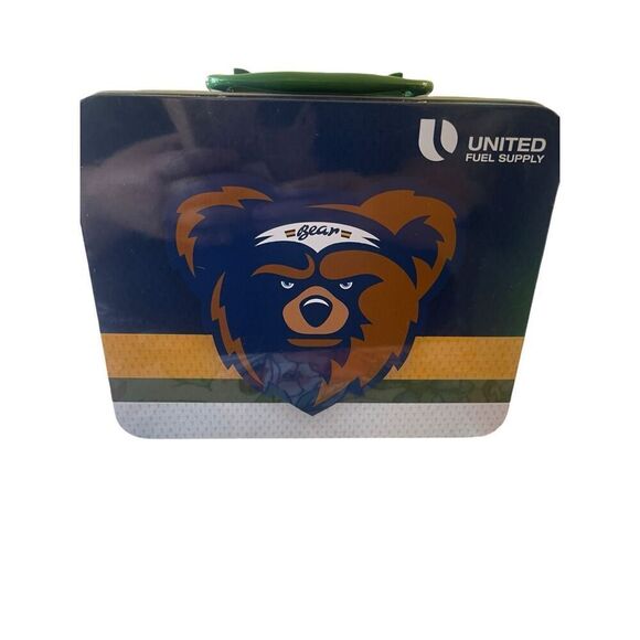 United Fuel Supply Blue Utah Jazz Bear Logo Lunchbox - Picture 1 of 8